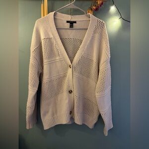 Forever 21 Cream Knit Cardigan